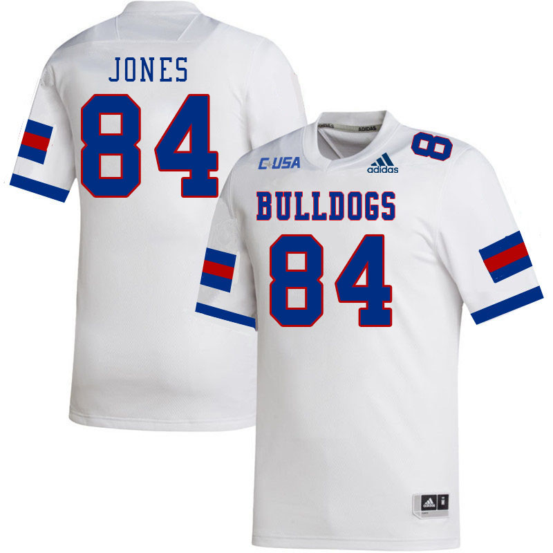 Men-Youth #84 Nate Jones Louisiana Tech Bulldogs 2023 College Football Jerseys Stitched-White